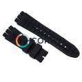 Каучуковый ремешок для часов Swatch Irony The Chrono черный RKS-001 - 1